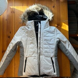 Body Glove Women’s Medium White Gray Snow Sport Winter Jacket Coat Parka NEW